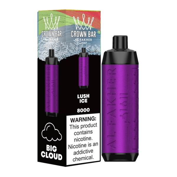 Al Fakher - Crown Bar 8000 puff disposable rechargeable vape - Lush Ice