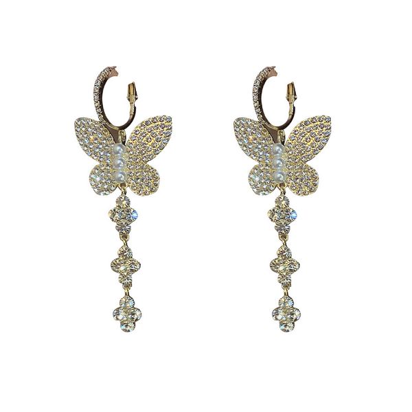 Personality Butterfly-Shaped Tassel Earrings