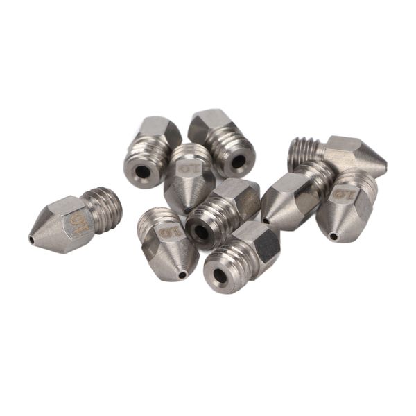 10-Pack MK8 Nozzles - 1.0mm Stainless Steel