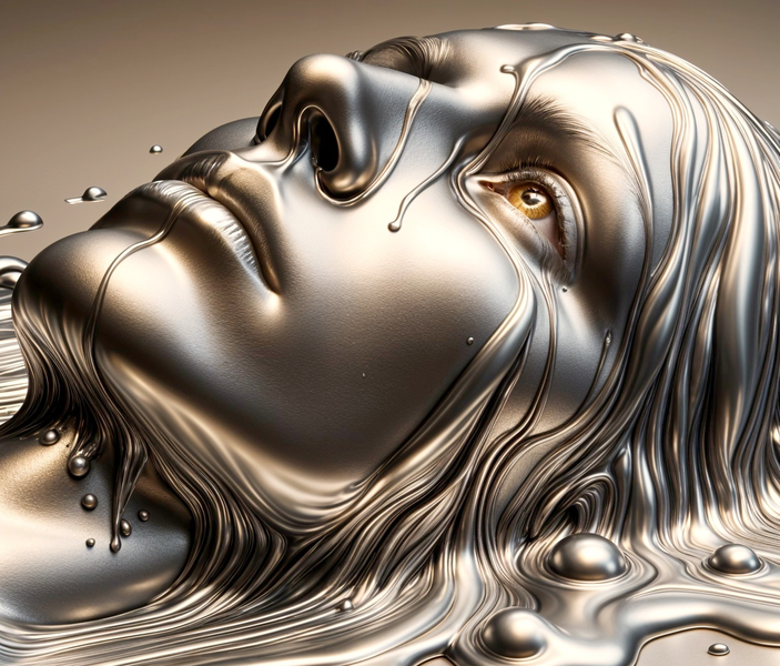 Canvas Home Decor Wall Art - Metalic Face