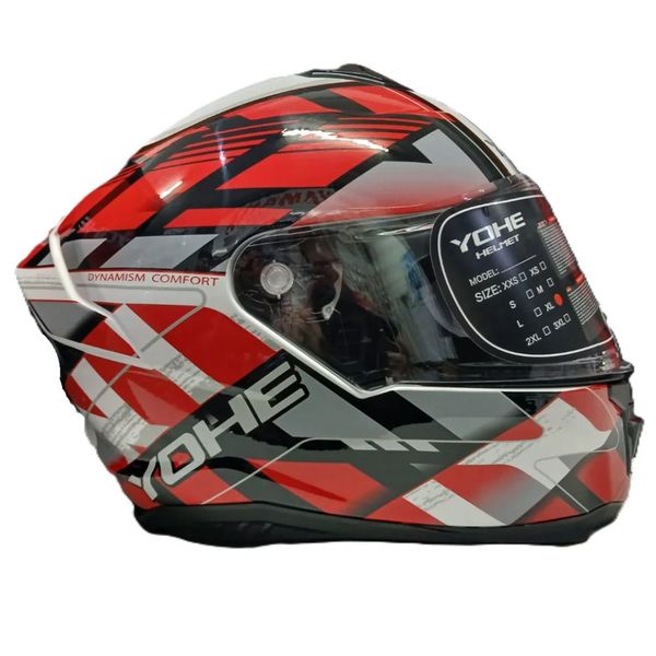 Yohe 987 Forward Gloss Red/White/Grey Helmet image
