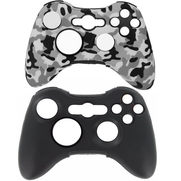 Unibright Silicone Covers (Pack of 2) Black and White Camo for Xbox360