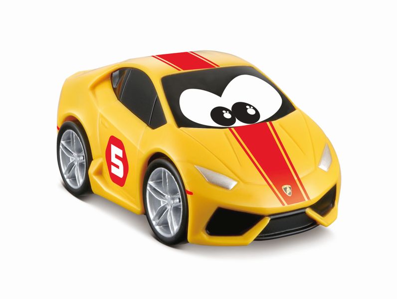 BB Junior Push &amp; Race - Lamborghini Huracan (8.9cm Long) - Yellow