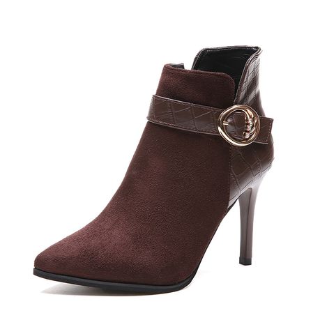 High heel outlet suede ankle boots