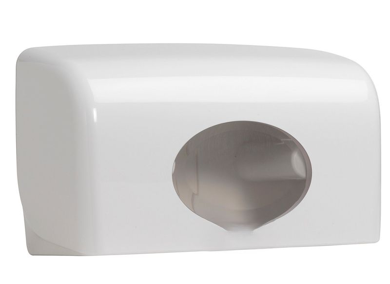 Twin Small Roll Toilet Tissue Dispenser - White