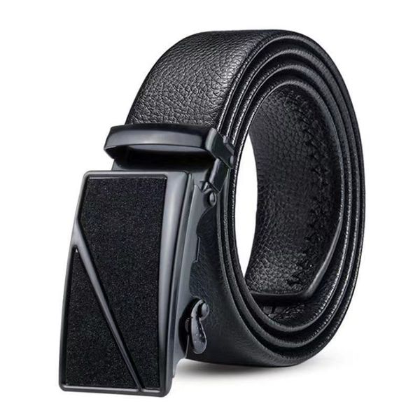 Frosted Men Belt Business Casual Automatic Buckle Adjustable Length Fashion