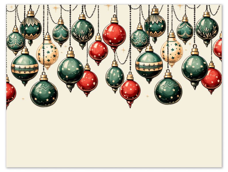 Disposable Paper Placemats: Christmas Jingle