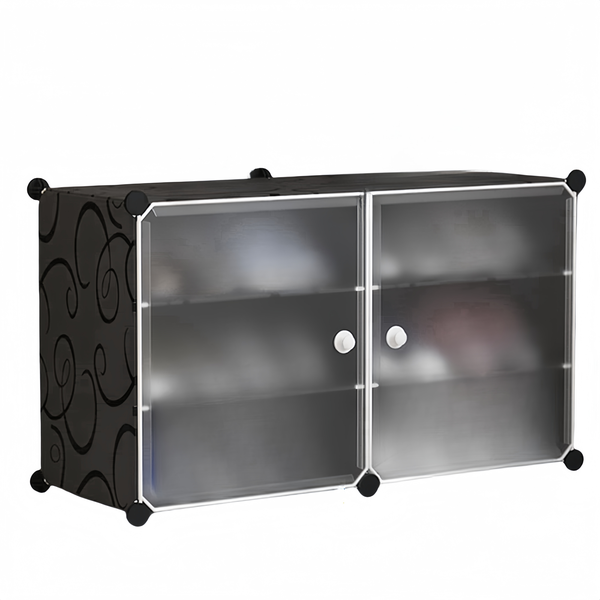 Shoe Storage Shelf Cabinet with Door Expandable Standing Rack