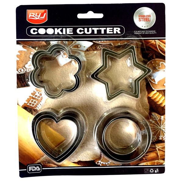 FI- Steel Cookie Cutter Set 12x Pieces
