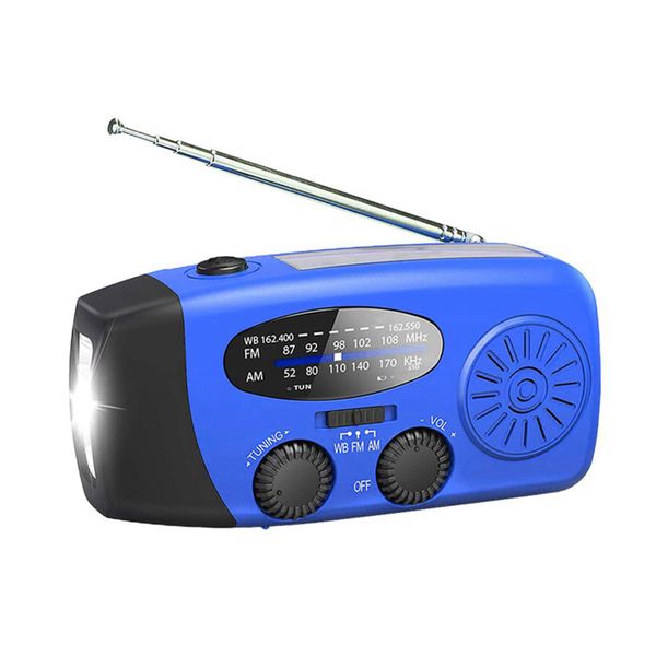 Emergency Weather Radio 1000mah Solar Hand Crank with Led Flashlight