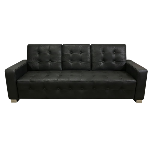 Modern Tufted Faux Leather 3-Seater Sofa - Model SF-3088