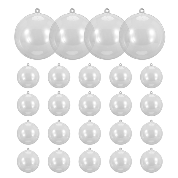 24 Balls/Batch Diy 80Mm Hanging Ball Transparent Plastic Filled