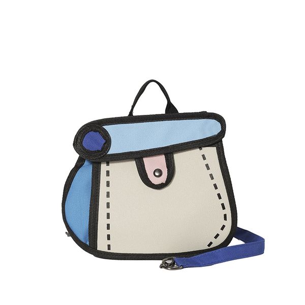 Blue Cartoon Three-dimensional Chain Shoulder Bag