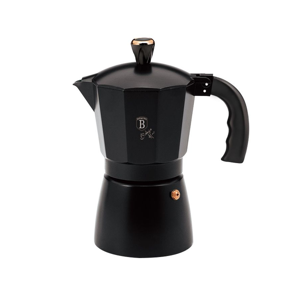 Berlinger Haus Italian Stovetop Espresso Coffee Maker 150ML - Black Rose