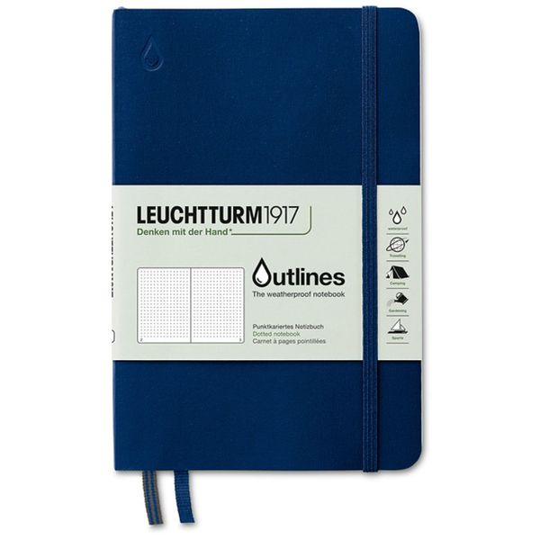 Leuchtturm Notebook Paperback (B6+) Flexcover 89 Dotted Pages - Navy Blue