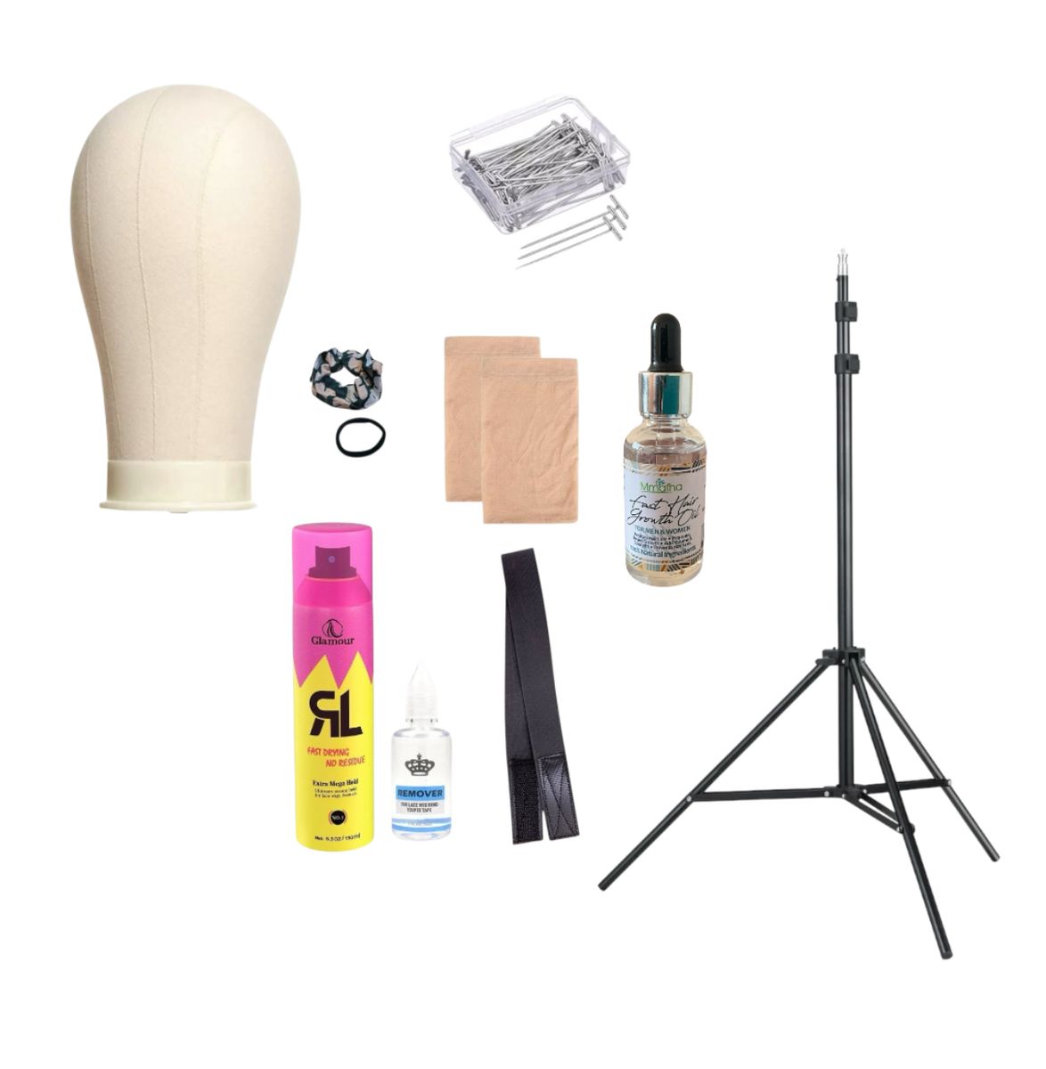 Wig Installation Kit With Tripod & Hair Growth Oil
