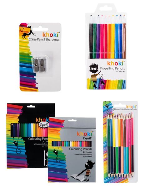 Pencil Crayons, Propelling Pencils, Double Pencils, Pencil Crayons