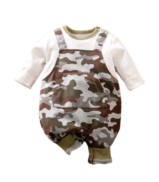 Little Leila - Baby Camo Print Jumpsuit