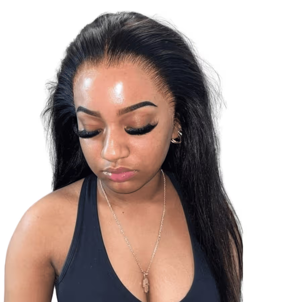 Geebuy 14"Vietnamese Straight Bob Wig Human Hair 13x4 Frontal Wig