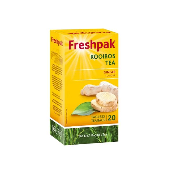 Freshpak Flavoured Rooibos Teabags Ginger - 1 Individual Box ( 20's )