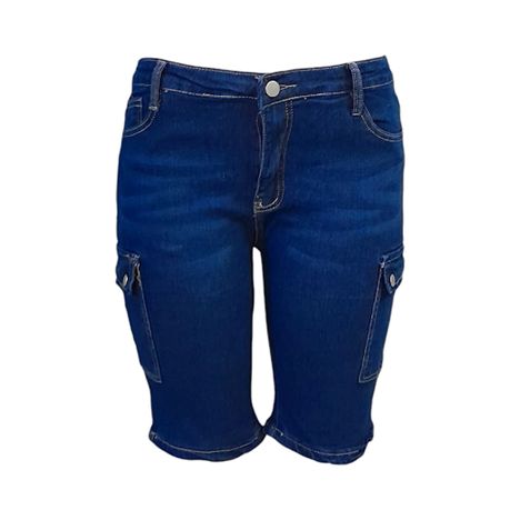 Ladies denim hot sale cargo shorts