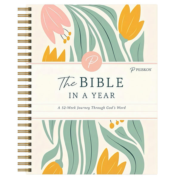 PEISKOS Bible in a Year 52 Week Guided Bible Study Daily Reading Plan Book