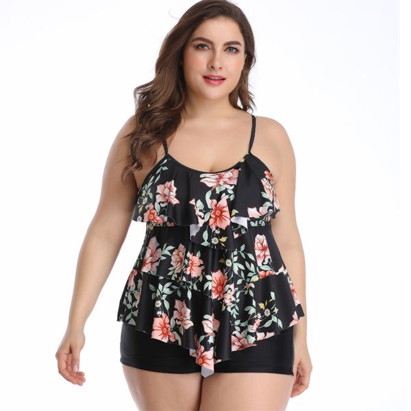 Women's Plus Size Red Beauty Flair Swimsuit