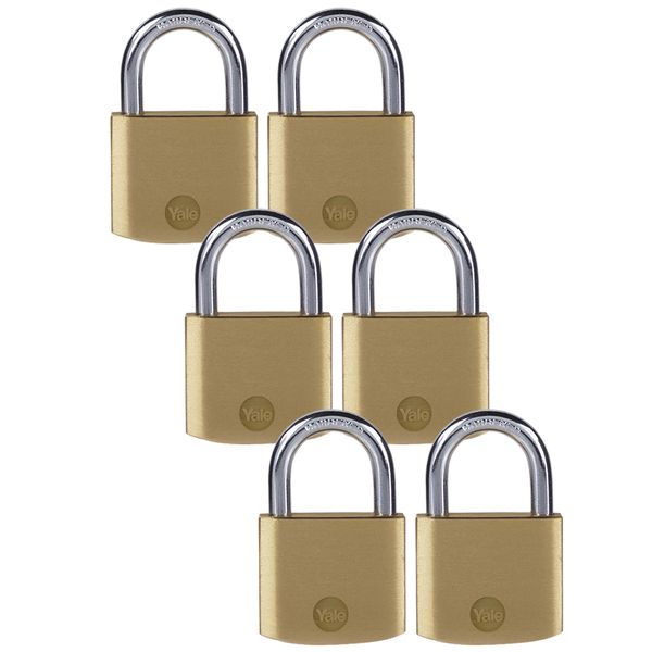 Yale 40mm Brass padlock pack6