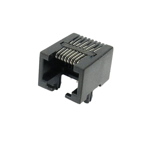 XY-RJ5328 8-Way Low Profile RJ45 Modular Socket Connector, Right Angle PCB