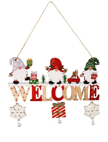 Wooden Christmas Hanging Pendants Decorations (22.2cm x 10.6cm)