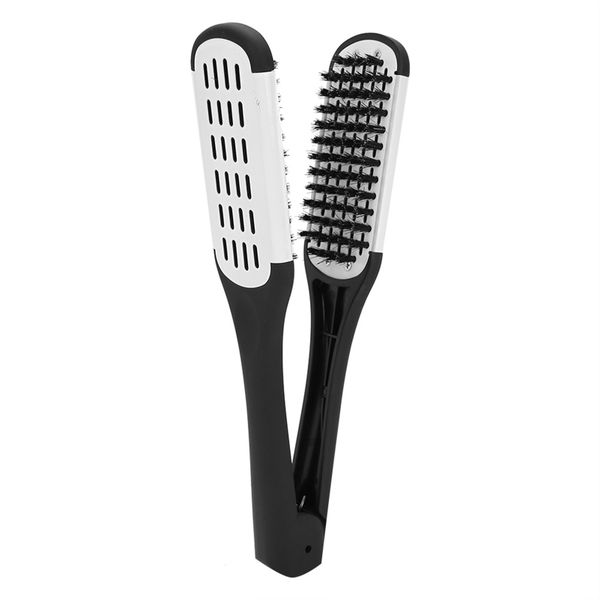Professional V Shaped Clamp Styling Comb Hair Straightening Tool