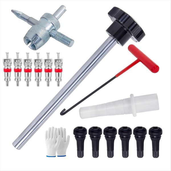 Tire Valve Tool Kit Tire Valve Stem Core Quick Compatible with Universal