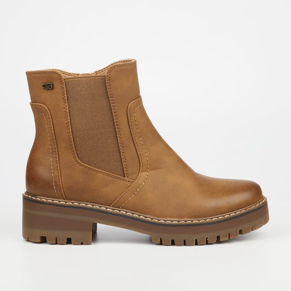 Miss Black Women Tan Round Toe Tpr Sole Boots image