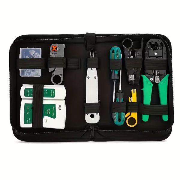 Network Cable Tester CAT5E CAT6 RJ45 Ethernet Crimping Tool Set