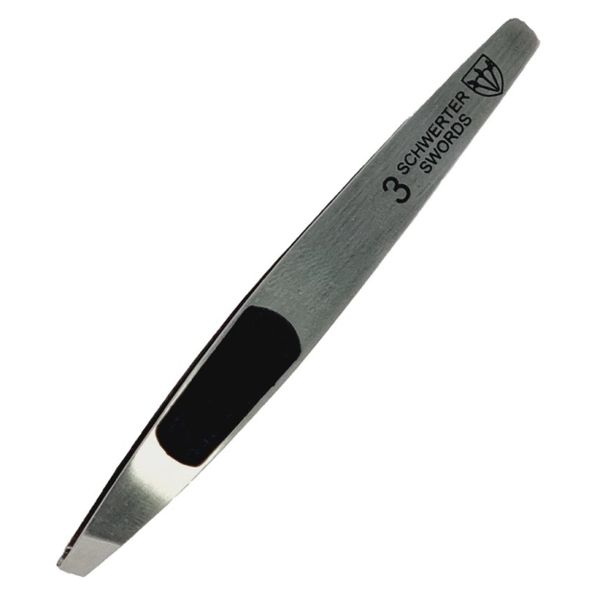 Kellermann 3 Swords Tweezers: Handmade, Steel, Slanted for Plucking BS 3436