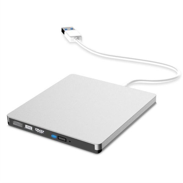 USB3.0 External CD Player 12.7mm Tray Type Ultra Slim DVD-RW (Silver)
