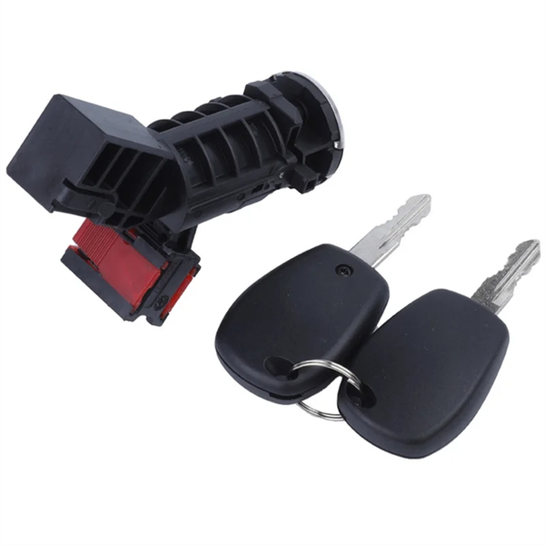 Ignition Lock Cylinder &amp; 2 Keys for Clio Dacia Compatible with Renault