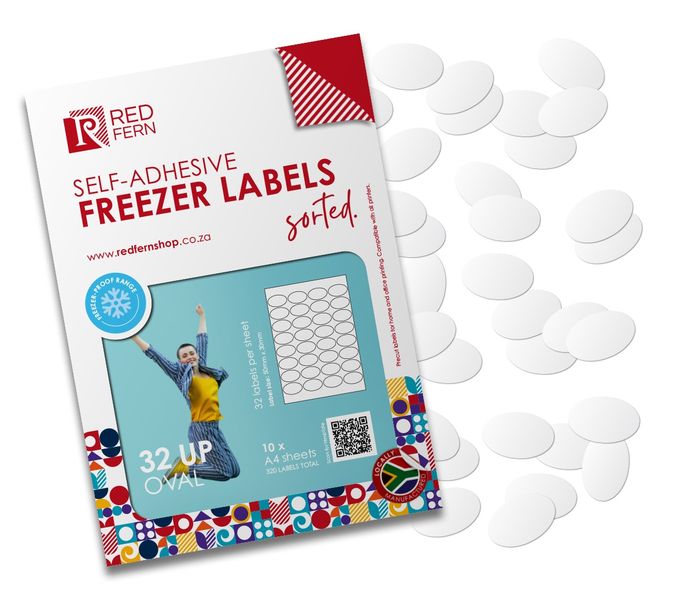 Redfern Freezer 32UP Self-Adhesive Labels -10sheets