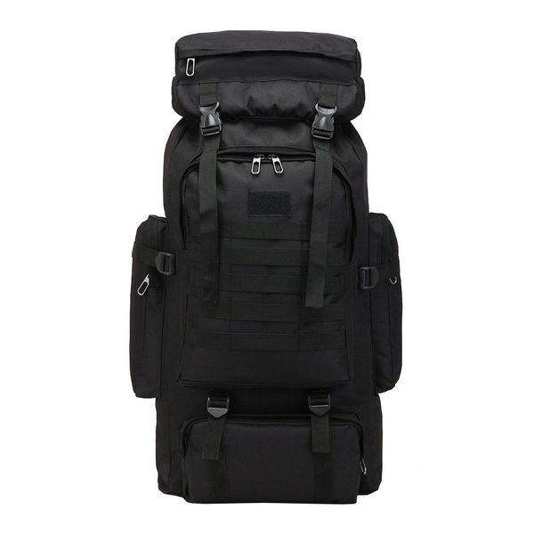 Large Capacity Tactical Travel Backpack - Black - 80L
