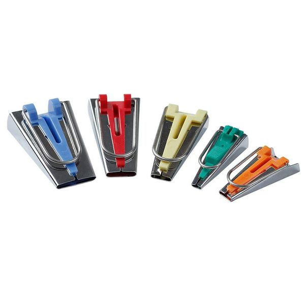 Bias Tape Makers Kit of 6mm/9mm/12mm/18mm/25mm for Fabric Sewing &amp; Quilting