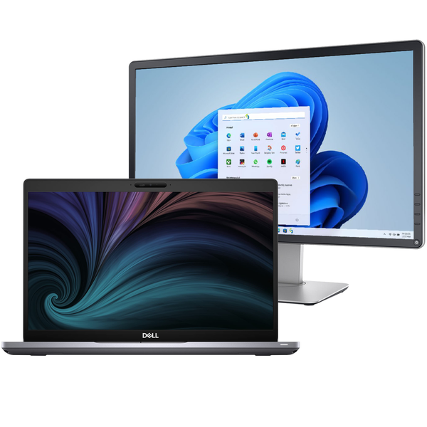 15" Dell Latitude Intel i5 Laptop with 16GB, 20" Screen + Win 11 (Refurb)