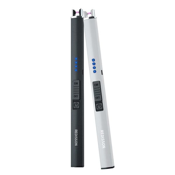 2PCS Electric Plasma Arc Lighters without Gas and Flame with Safety Switch