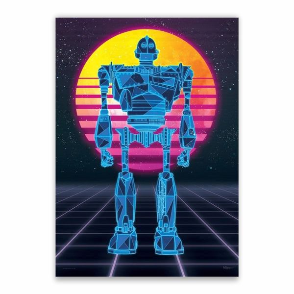 Iron Giant Neon Poster - A1