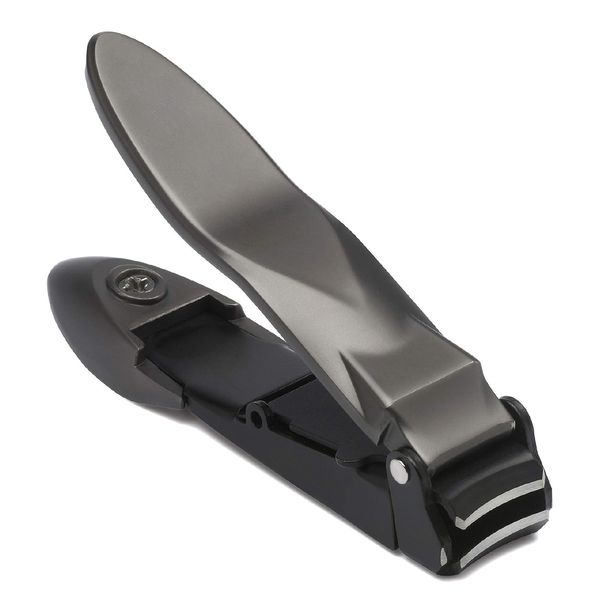 Anti-Splash Nail Clippers - Heavy Duty Cutter with Catcher for Hard Nails