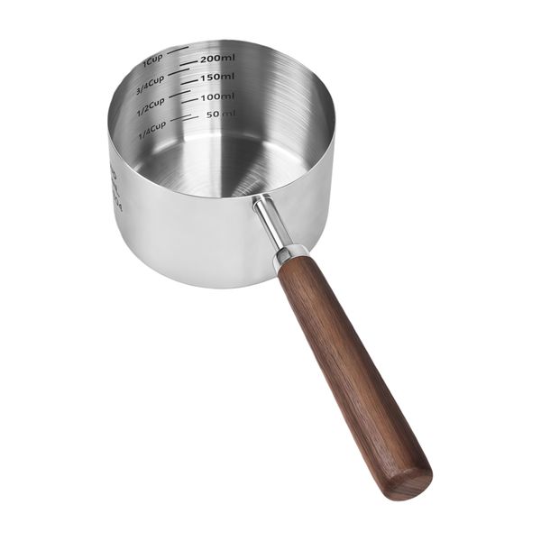 Stainless Steel Pet Food Scoop Measuring Cup, 1 Cup With Precision Scale