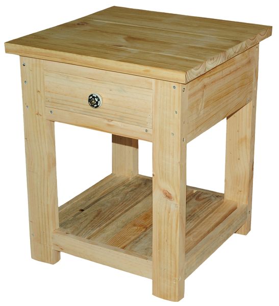 Walter Bedside Table / Pedestal / Nightstand from Pine Wood