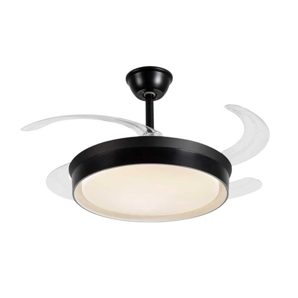 Hello Today Black Retractable Blade LED Ceiling Fan Light-MRUL