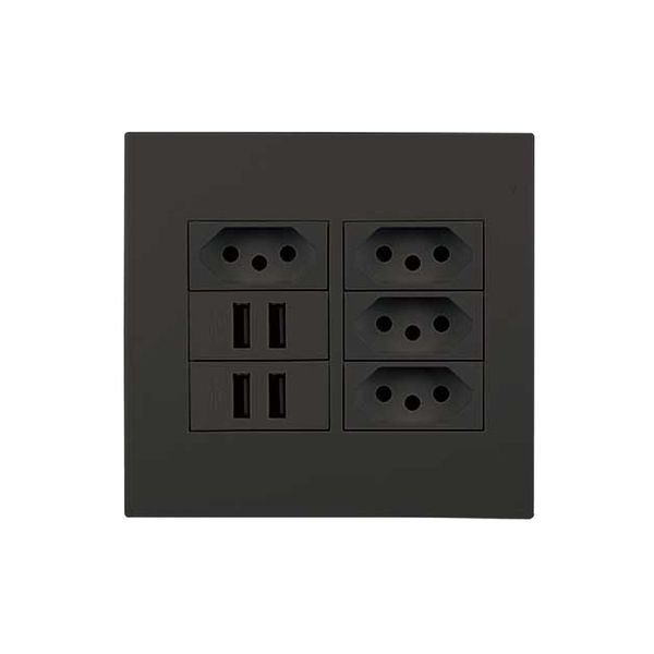 ACDC - 4x N-type 16a Sa 2x 2.1a Usb 4x4 Black Orion