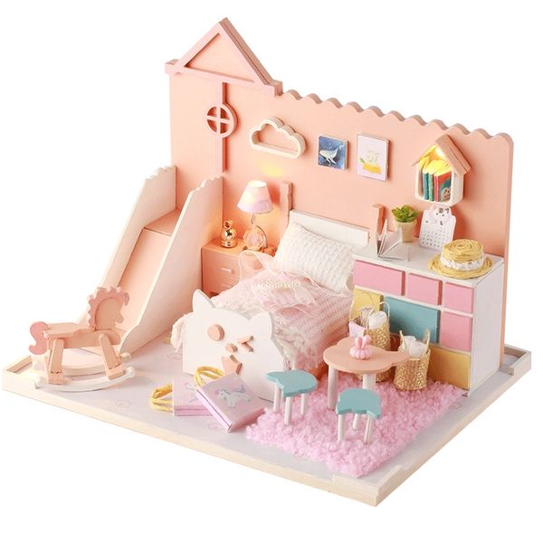 DIY Doll House Cabin Small House Creative Birthday Gifts