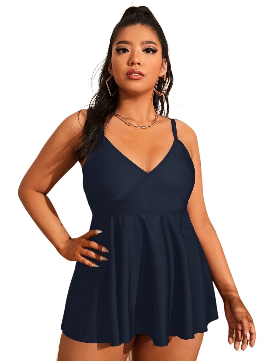 Plus Size Plain Swim Dress with Panty | Buy Online in South Africa ...